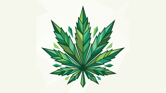 Cannabis leaf green marijuana plant.
