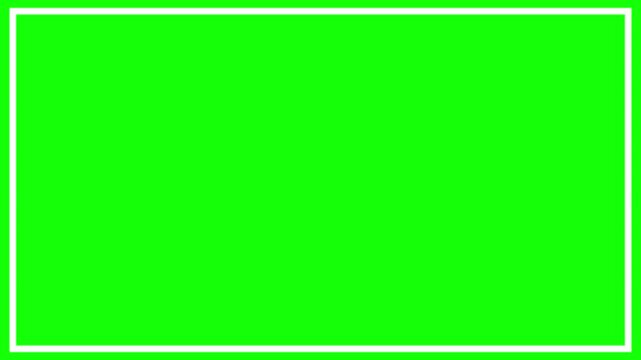 A simple green screen backdrop with a thin, clean white rectangular border.