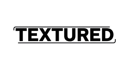 Fototapeta premium Bold black 'TEXTUR ED' word with outline on white background.