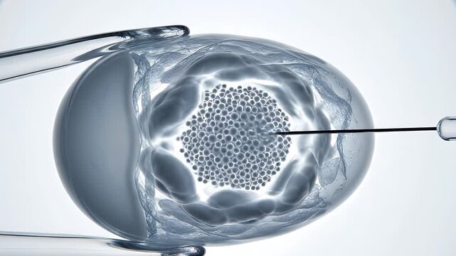 Microscopic Precision Advanced ICSI Fertilization Procedure in High Definition
