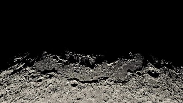 surface of the moon acquired 4K background HD Rotating moon on a dark black sky space background. moon astronomy moonlight exploration galaxy