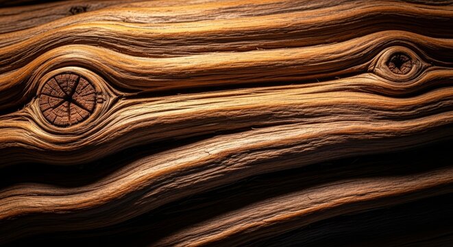 Elegant close-up of a gnarled wooden surface where soft morning light and deep shadows highlight textures, symbolizing the passage of time, depth, artistic, ephemeral