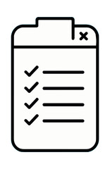 Fototapeta premium Document Checklist Icon Vector Illustration for Modern Design