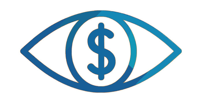Eye with Dollar Sign Concept Vector Icon Design