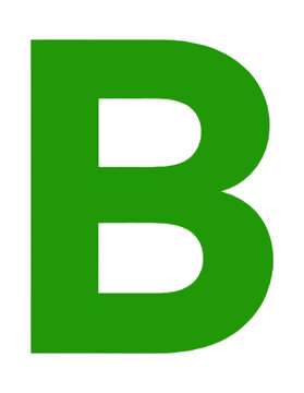 Green Letter B Typography Glyph Icon Design