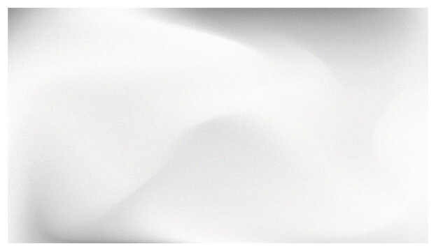 Abstract Grainy Gradient Background with Soft Pure White and Misty Grey Waves