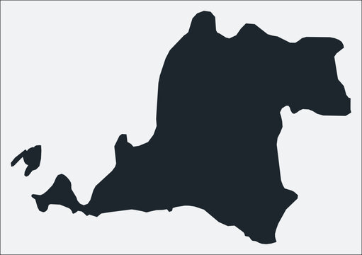 Banten, ID, Indonesia map. Just a simple border map. Shape of the region. Plain boundary outline. Vector illustration.