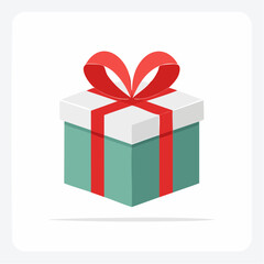 Fototapeta premium Gift Box with Red Ribbon