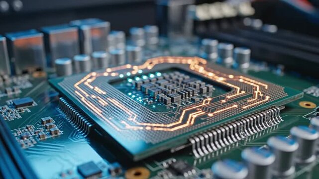 Explore CPU chip technology with close-up views of processor components and designs
