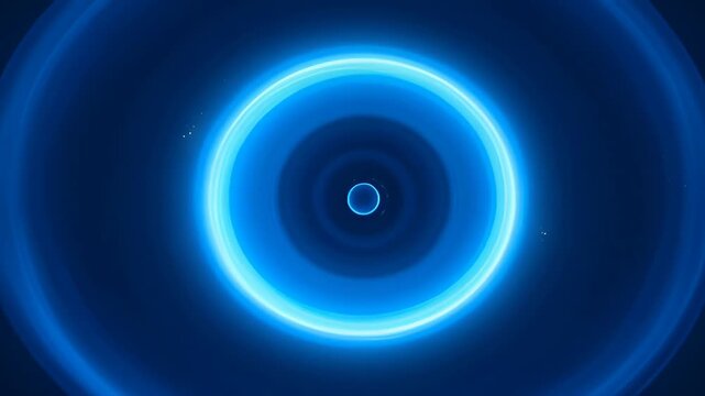 Elegant blue circular ring abstract background with concentric cycle motion, glowing business concept, calm light and dark contrast, modern technology, SEO friendly visual title