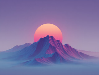 Fototapeta premium sunrise in mountains