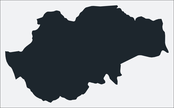 Jambi, ID, Indonesia map. Just a simple border map. Shape of the region. Plain boundary outline. Vector illustration.