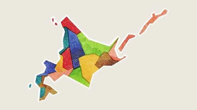素朴な北海道イラストマップ