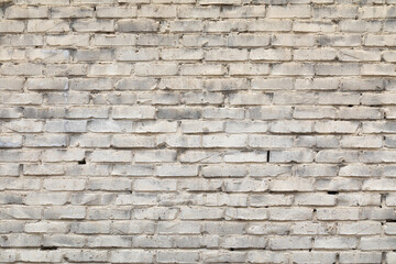 Fototapeta premium Old vintage white brick wall texture background surface