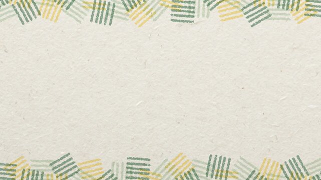Hand drawn colorful crosshatch border loop; green