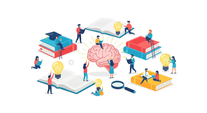 Brainstorming and Knowledge Sharing: People around Books and Lightbulbs