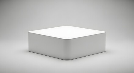 Fototapeta premium Minimal white product box mockup clean background modern packaging design presentation template
