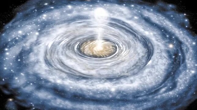 Stunning illustration depicting a protoplanetary disk forming around a young star showcasing early planetary system development and cosmic creation in vibrant detail