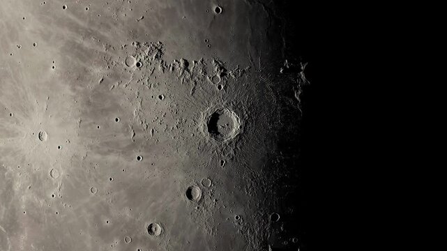 Realistic outer space view, 3d rendering cinematic vision, blue earth seen from the moon surface moon astronomy moonlight satellite exploration galaxy