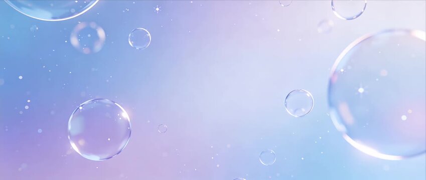 Soap bubble abstract minimal background dreamy soft pastel gradient light reflection clean air fresh purity shine sparkle floating sphere delicate macro closeup bubble pastel abstract blue purple