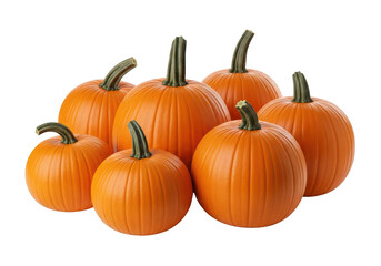 Obraz premium Group of small orange pumpkins together.