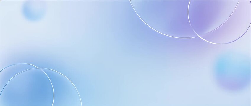 Minimal abstract background gradient blue purple soft circle line pastel blur dreamy calm modern clean design elegant backdrop template copy space bubble light floating sphere smooth minimalistic