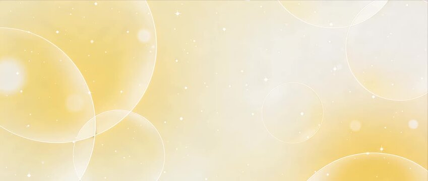Golden minimal background with soft light circle bokeh glowing abstract shine dreamy festive design and elegant texture for celebration mood with bubble pattern fantasy sparkle dreamy glow