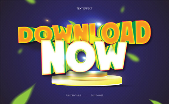 Colorful 3D Game Text Effect Bundle with Download Now and New Game Typography
