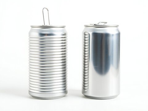 Two aluminum beverage cans side by side