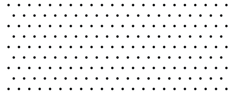 Timeless staggered polka dot pattern with black circles. Dot pattern seamless background. Polka dot pattern template Monochrome dotted texture. Vector eps10. 