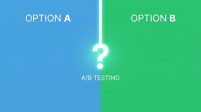 Split Screen Background Representing A/B Testing Strategy Concept
