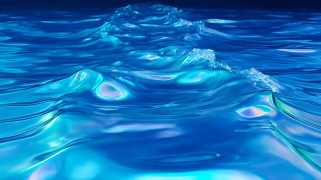 Colourful fluid liquid art abstract blue wave texture background with smooth glow and calm motion, wave form in blue light, smooth gradient glow and flowing texture create serene modern background