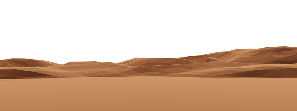 Abstract low poly desert mountain landscape