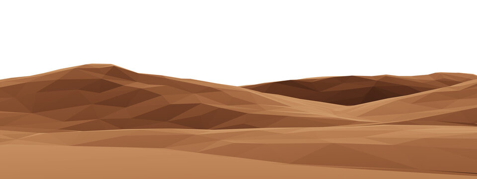 Abstract low poly desert mountain landscape