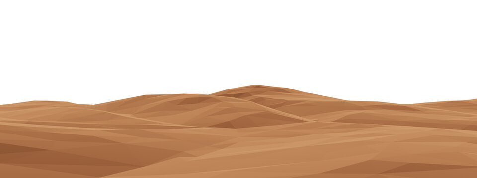 Abstract low poly desert mountain landscape
