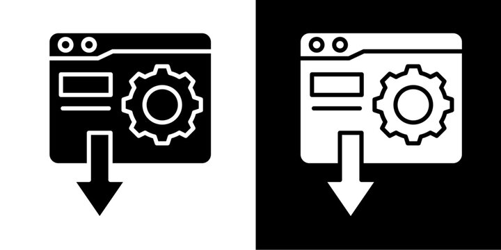 Conversion Optimization Icon Set White Glyph Style Collection