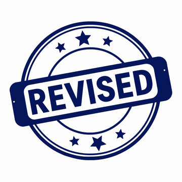 Circular Revision Stamp Seal Graphic - Vector Illustration for Document Updates and Approvals
