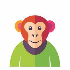 Obraz premium Flat Design Monkey Illustration