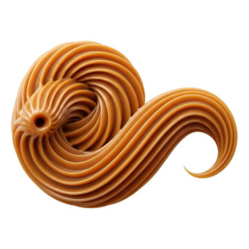 Swirl of Caramel Sauce or Dulce de Leche isolated on white background