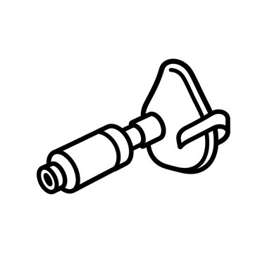 Nebulizer with Pediatric Mask Line Icon | Respiratory Therapy Medical Device