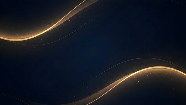 Elegant golden lines on dark, 어두운 배경 위 우아한 금색 라인