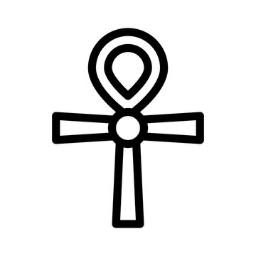 ankh line icon
