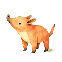Cute Cartoon Baby Pig Animal. © Rochilah