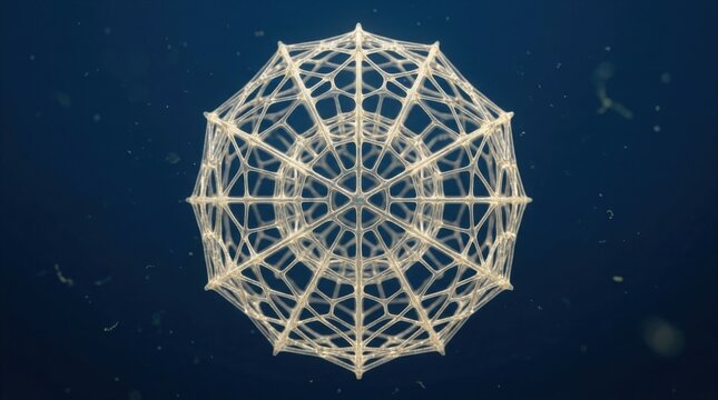 Intricate geometric structure with a complex network design.