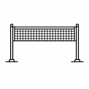 Volleyball Net Minimalist Line Icon