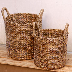 Obraz premium Rustic Earth-Tone Utility Baskets