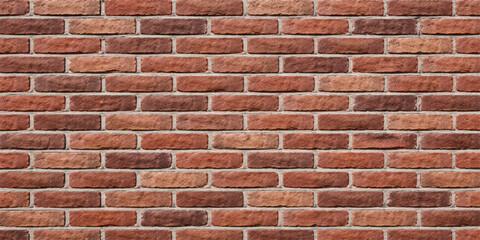 Naklejka premium Seamless red brick wall texture with natural pattern, rustic masonry background, detailed clay bricks, architectural surface for construction and design