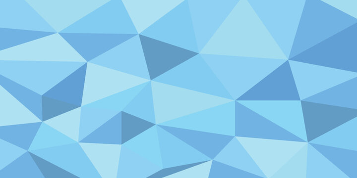 Light Blue Geometric Low Poly Triangular Background