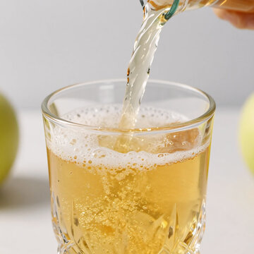 Beverage Menu Concept: Fresh Apple Juice Pour and Whole Fruit,Dynamic Still Life of Red Apples and an Active Juice Pour, web banner designs 