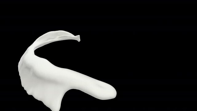 Two Types of Milk Flow with Alpha Channel